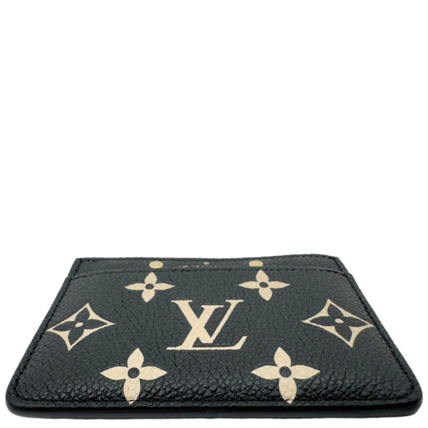 LOUIS VUITTON Monogram Empreinte Leather Card Holder Black