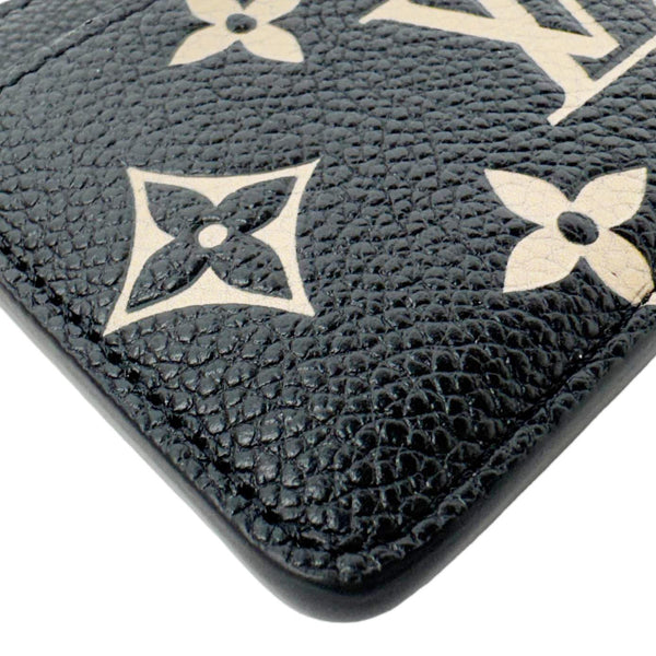 LOUIS VUITTON Monogram Empreinte Leather Card Holder Black