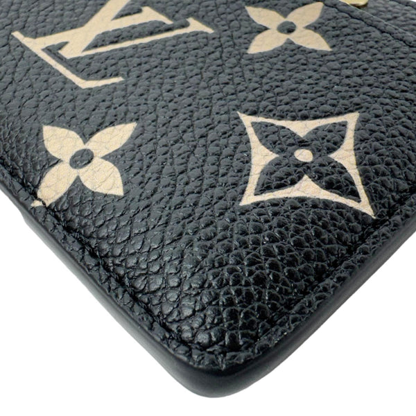 LOUIS VUITTON Monogram Empreinte Leather Card Holder Black