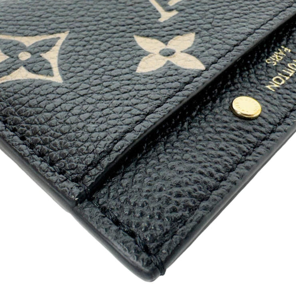 LOUIS VUITTON Monogram Empreinte Leather Card Holder Black