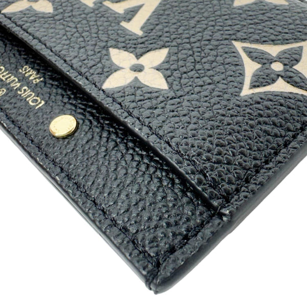 LOUIS VUITTON Monogram Empreinte Leather Card Holder Black