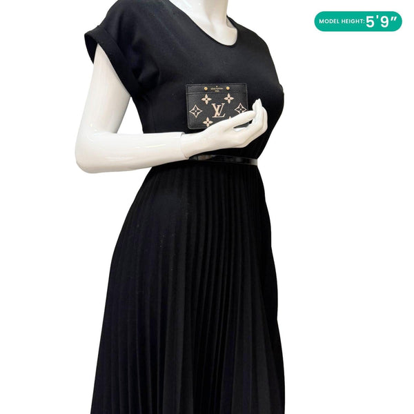 LOUIS VUITTON Monogram Empreinte Leather Card Holder Black