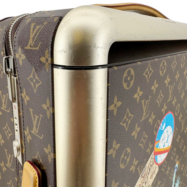 LOUIS VUITTON Horizon 55 My World Tour Monogram Canvas Travel Bag Brown
