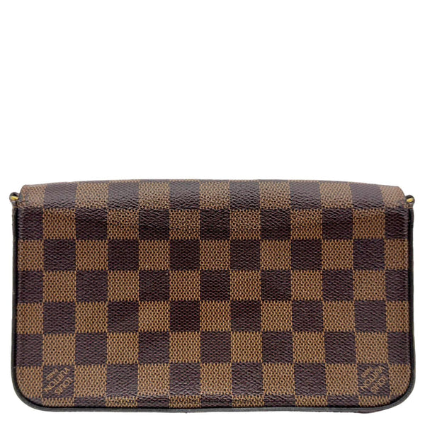 LOUIS VUITTON Felicie Pochette Damier Ebene Crossbody Bag Brown