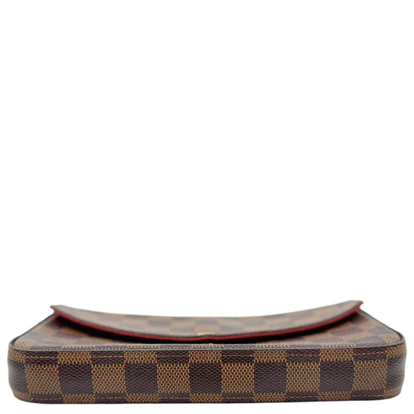 LOUIS VUITTON Felicie Pochette Damier Ebene Crossbody Bag Brown