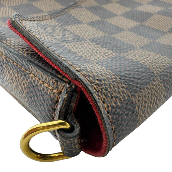 LOUIS VUITTON Felicie Pochette Damier Ebene Crossbody Bag Brown