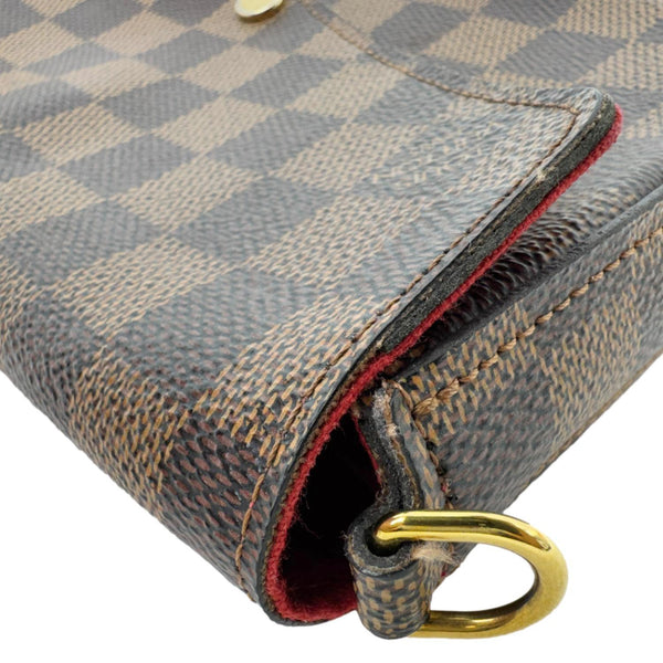 LOUIS VUITTON Felicie Pochette Damier Ebene Crossbody Bag Brown