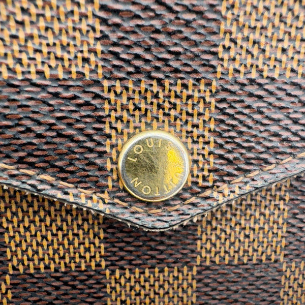 LOUIS VUITTON Felicie Pochette Damier Ebene Crossbody Bag Brown