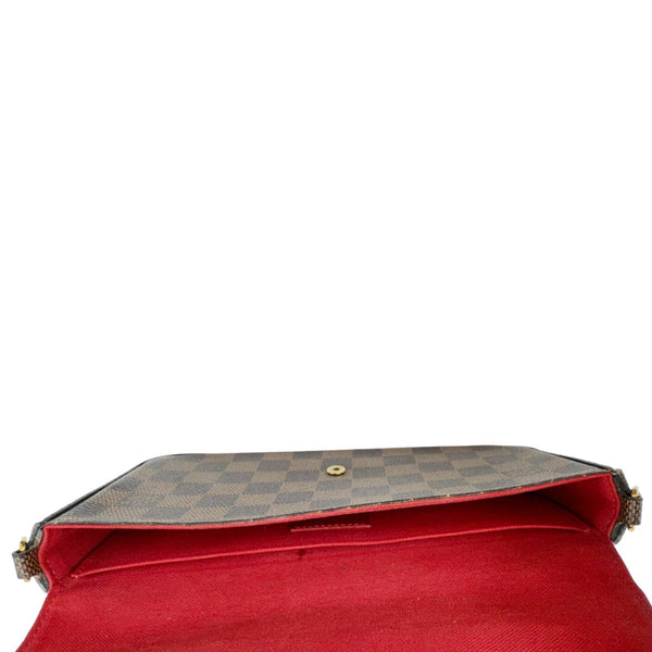 LOUIS VUITTON Felicie Pochette Damier Ebene Crossbody Bag Brown