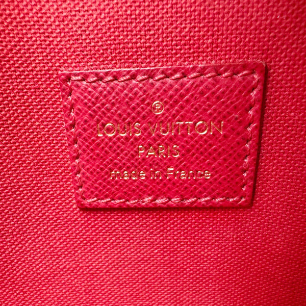 LOUIS VUITTON Felicie Pochette Damier Ebene Crossbody Bag Brown