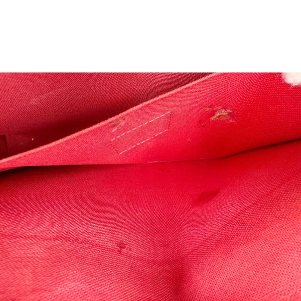 LOUIS VUITTON Felicie Pochette Damier Ebene Crossbody Bag Brown