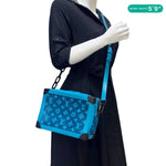 LOUIS VUITTON Soft Trunk Monogram Mesh Crossbody Bag Turquoise