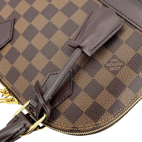 LOUIS VUITTON Alma BB Damier Ebene Satchel Shoulder Bag Brown