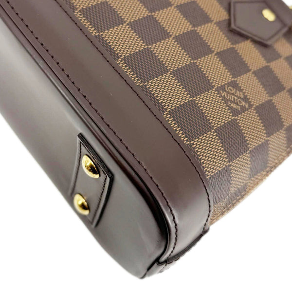 LOUIS VUITTON Alma BB Damier Ebene Satchel Shoulder Bag Brown