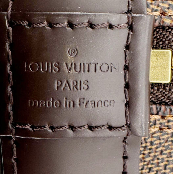 LOUIS VUITTON Alma BB Damier Ebene Satchel Shoulder Bag Brown