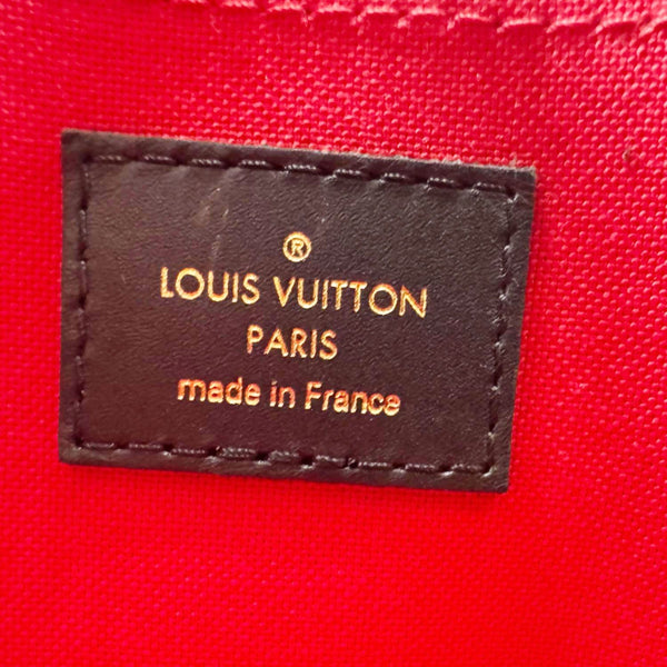 LOUIS VUITTON Alma BB Damier Ebene Satchel Shoulder Bag Brown