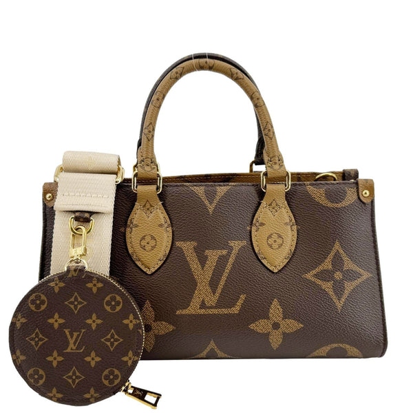 LOUIS VUITTON On-The-Go East West Monogram Canvas Chain 2way Shoulder Bag Brown