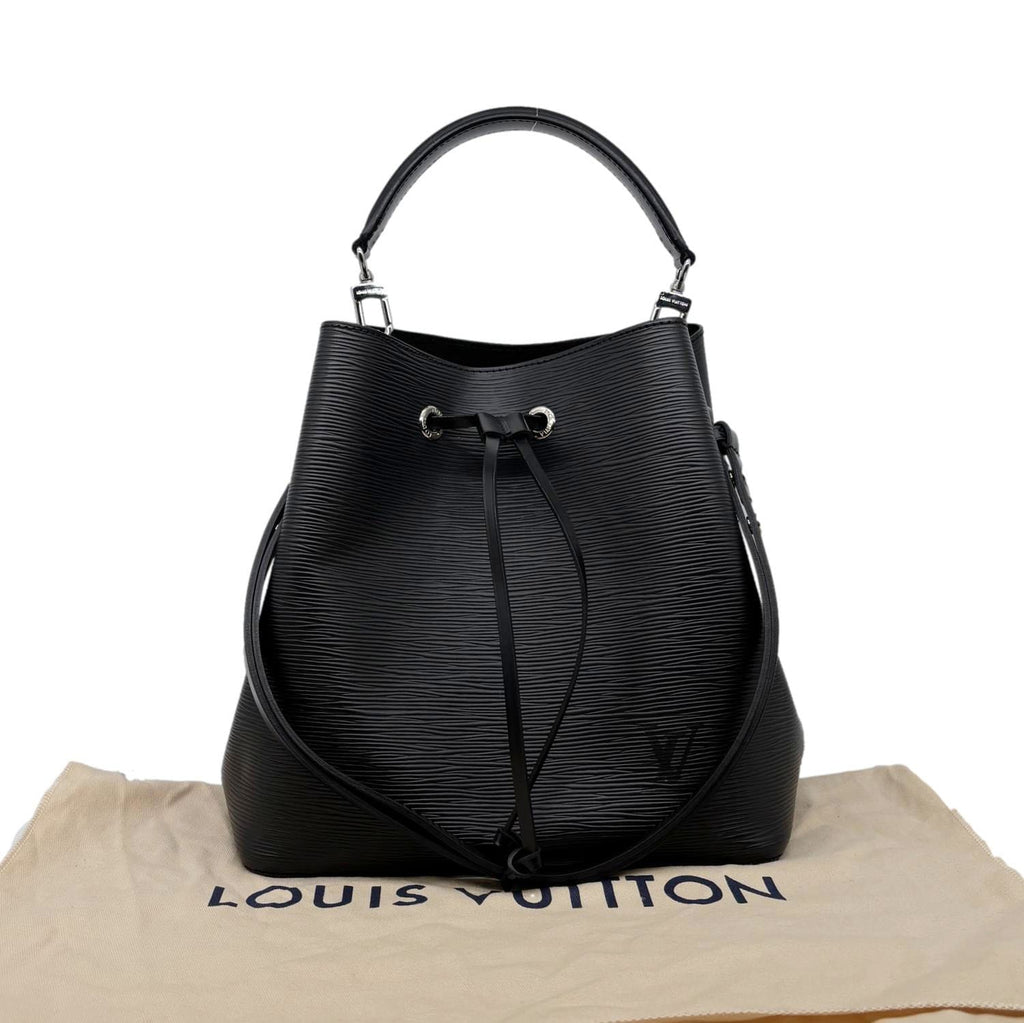 LOUIS VUITTON NeoNoe Epi Leather Shoulder Bag Black