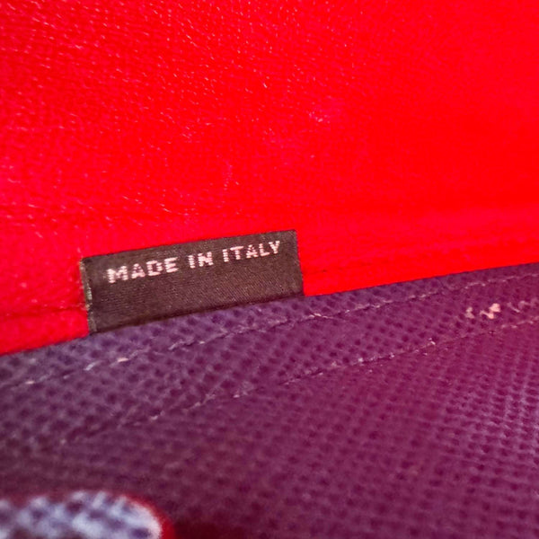 PRADA Double Handle Medium Saffiano Leather Shoulder Bag Navy Blue