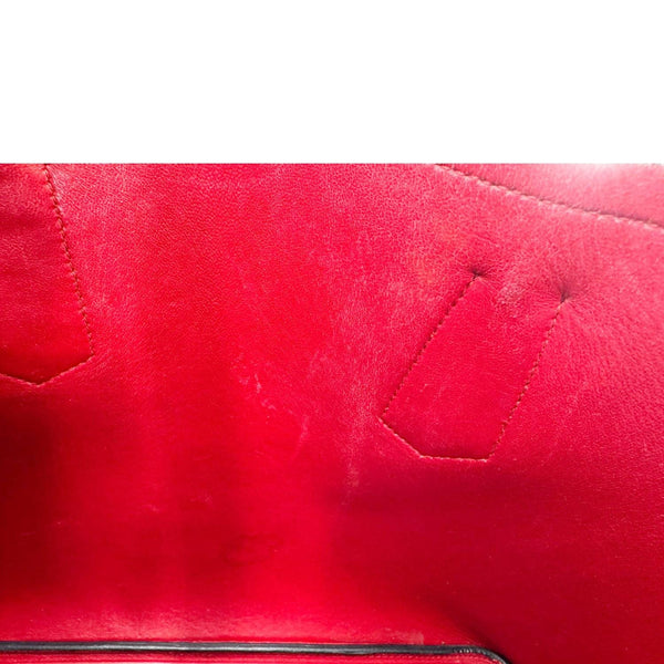 PRADA Double Handle Medium Saffiano Leather Shoulder Bag Navy Blue