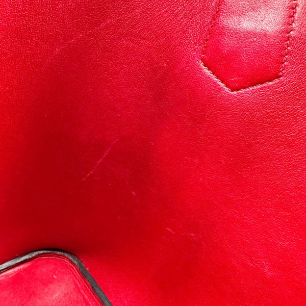 PRADA Double Handle Medium Saffiano Leather Shoulder Bag Navy Blue