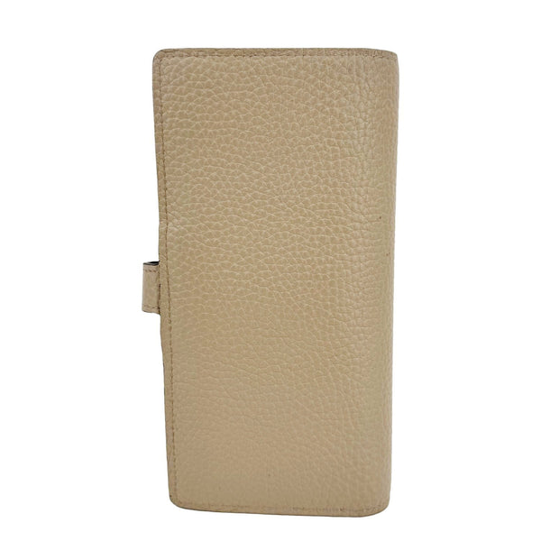 LOUIS VUITTON Grained Taurillon Leather Vertical Wallet Galet Beige