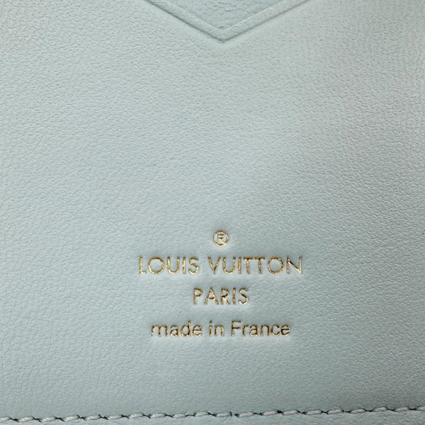 LOUIS VUITTON Grained Taurillon Leather Vertical Wallet Galet Beige