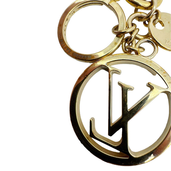 LOUIS VUITTON LV Circle Bag Charm & Key Holder Gold S00