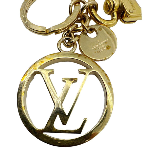 LOUIS VUITTON LV Circle Bag Charm & Key Holder Gold S00