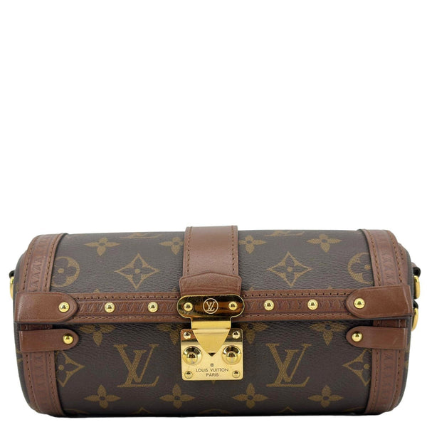 LOUIS VUITTON Papillon Trunk Monogram Canvas Satchel Bag Brown
