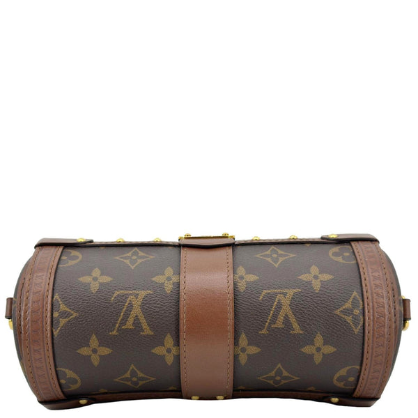 LOUIS VUITTON Papillon Trunk Monogram Canvas Satchel Bag Brown