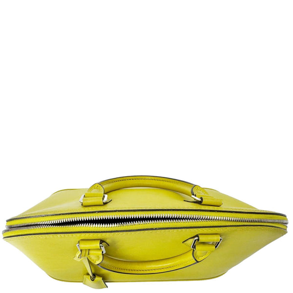 LOUIS VUITTON Alma PM Epi Leather Satchel Bag Yellow