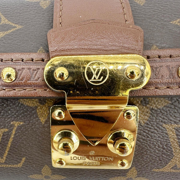 LOUIS VUITTON Papillon Trunk Monogram Canvas Satchel Bag Brown