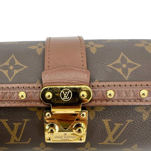 LOUIS VUITTON Papillon Trunk Monogram Canvas Satchel Bag Brown