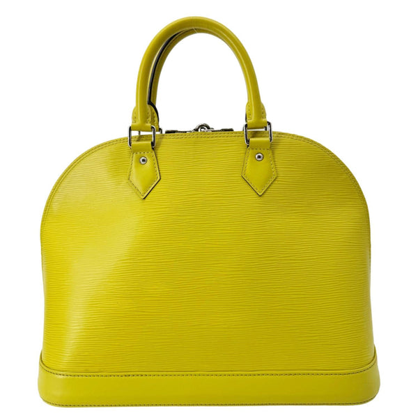 LOUIS VUITTON Alma PM Epi Leather Yellow Satchel Bag - Front