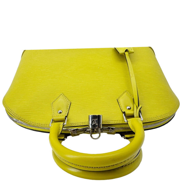 LOUIS VUITTON Alma PM Epi Leather Yellow Satchel Bag - Top