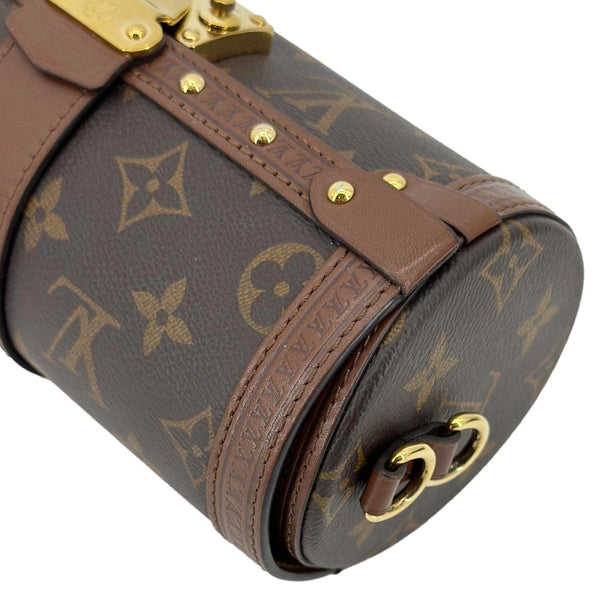 LOUIS VUITTON Papillon Trunk Monogram Canvas Satchel Bag Brown