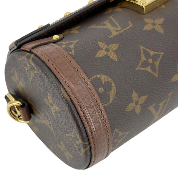 LOUIS VUITTON Papillon Trunk Monogram Canvas Satchel Bag Brown