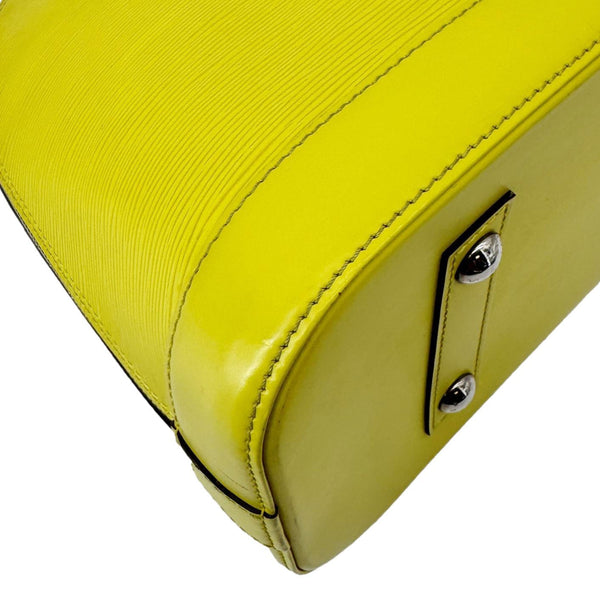 LOUIS VUITTON Alma PM Epi Leather Satchel Bag Yellow