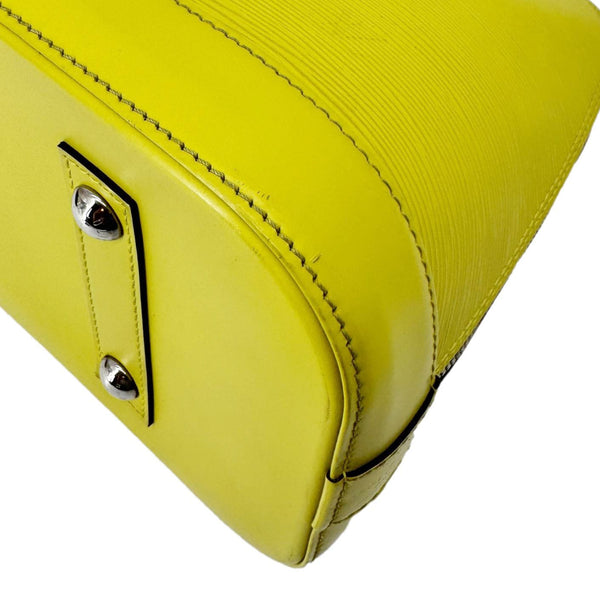 LOUIS VUITTON Alma PM Epi Leather Satchel Bag Yellow
