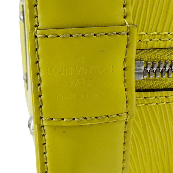 LOUIS VUITTON Alma PM Epi Leather Satchel Bag Yellow