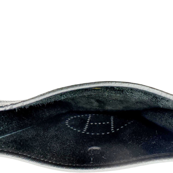 HERMES Evelyne TPM 16 Amazone Clemence Leather Crossbody Bag Black