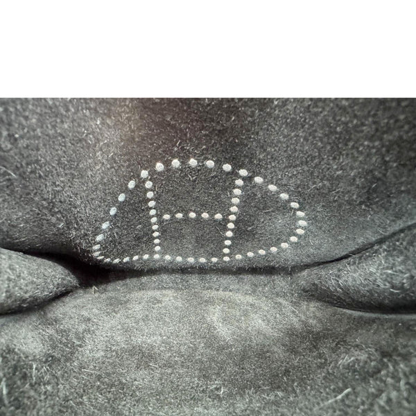 HERMES Evelyne TPM 16 Amazone Clemence Leather Crossbody Bag Black