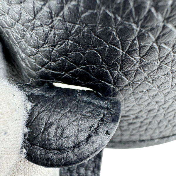 HERMES Evelyne TPM 16 Amazone Clemence Leather Crossbody Bag Black