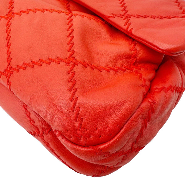 CHANEL Ultimate Stitch Flap Large Quilted Leather Crossbody Bag Red