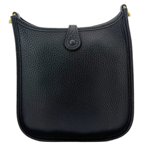 HERMES Evelyne TPM 16 Amazone Clemence Leather Crossbody Bag Black