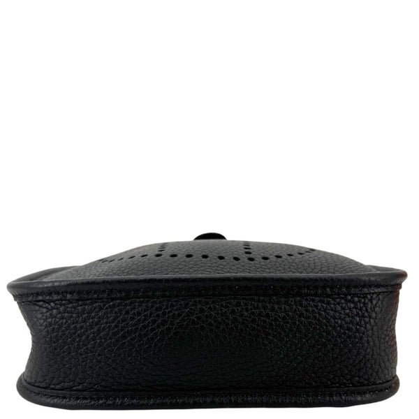 HERMES Evelyne TPM 16 Amazone Clemence Leather Crossbody Bag Black