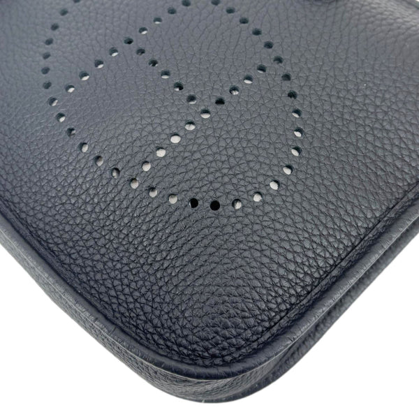 HERMES Evelyne TPM 16 Amazone Clemence Leather Crossbody Bag Black