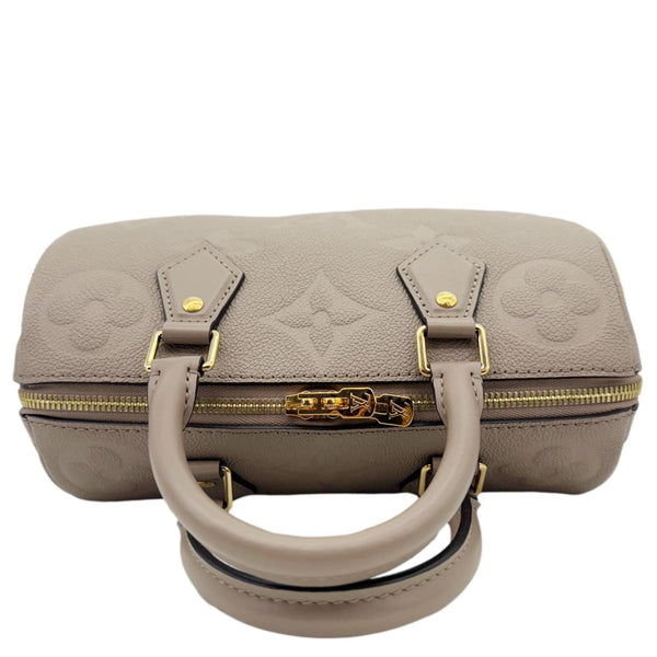 LOUIS VUITTON Speedy Bandouliere 25 Monogram Empreinte Shoulder Bag Beige