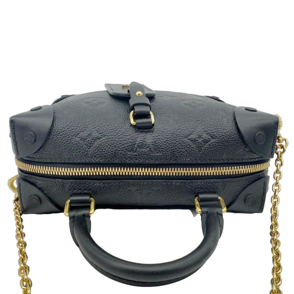 LOUIS VUITTON Petite Malle Souple Monogram Empreinte Shoulder Bag Black